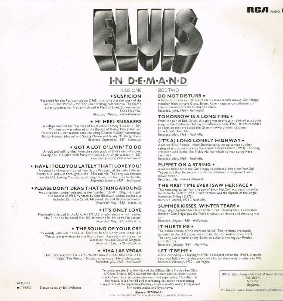 Elvis In Demand by Elvis Presley: Amazon.co.uk: CDs & Vinyl